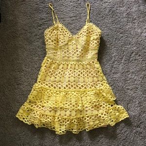 Beautiful yellow lace dress!